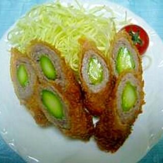 アスパラで春のみどりを感じるアスパラの肉巻きフライ